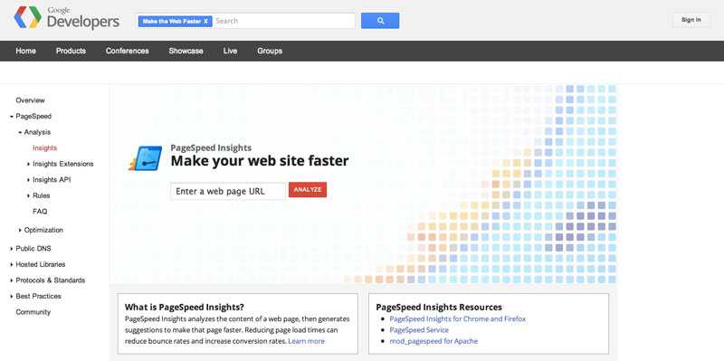 Google's PageSpeed Insights