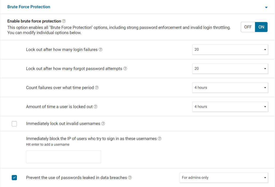 paramètres wordfence