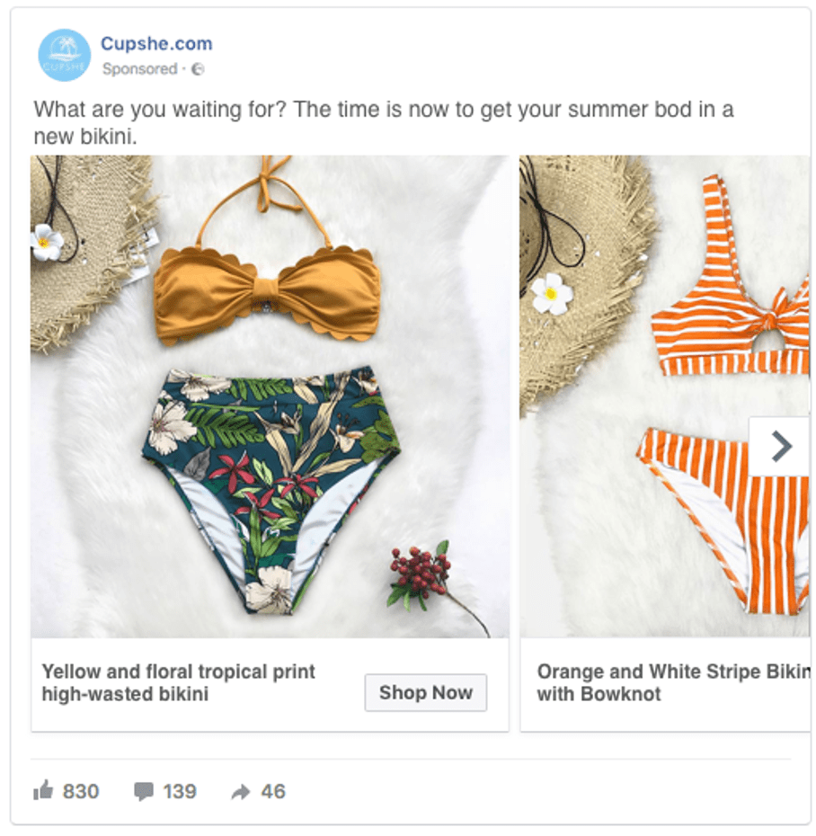 Coupe d'exemples psychographiques